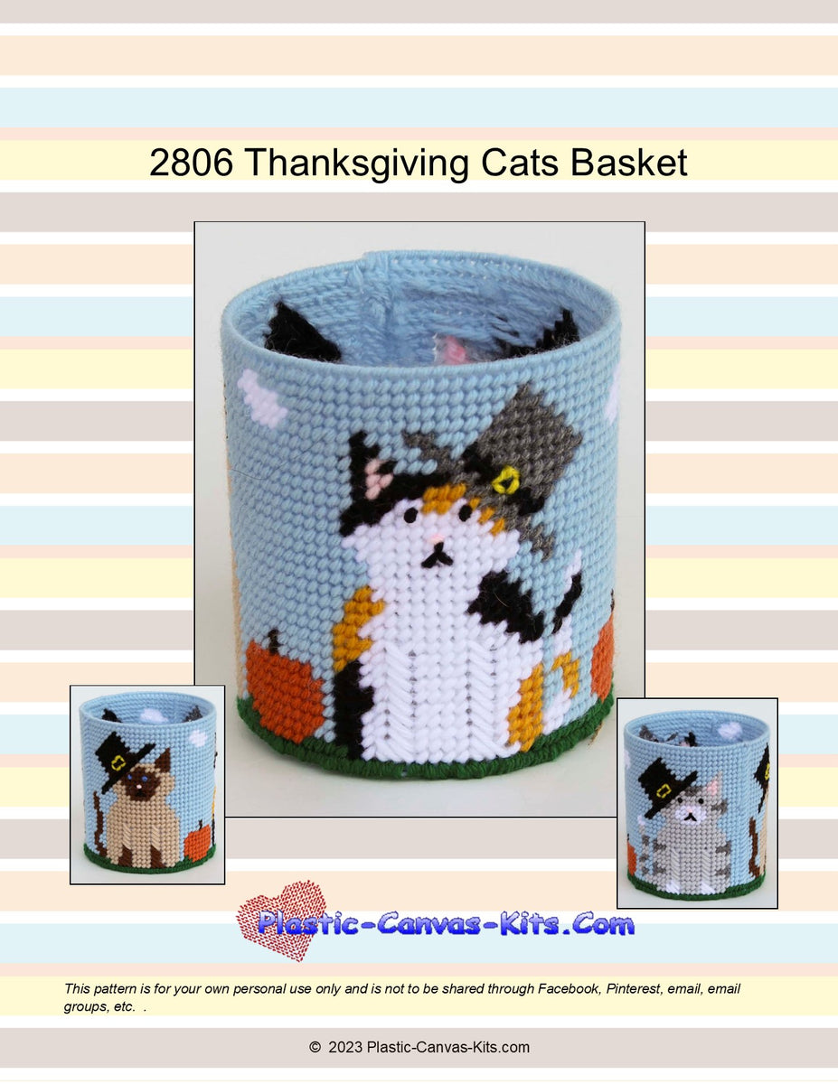 Thanksgiving Cats Basket