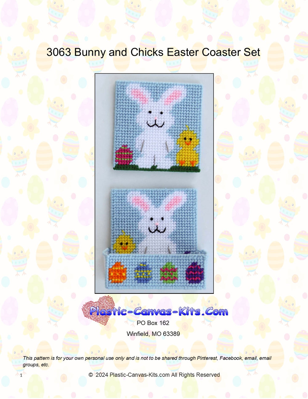Bunny and Chicks Easter Coaster Set