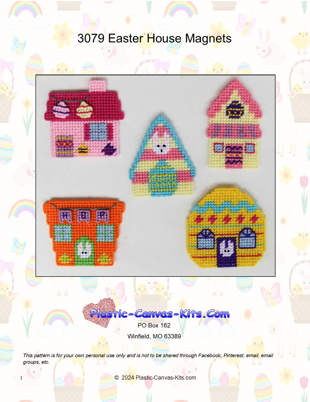 Easter House Magnets
