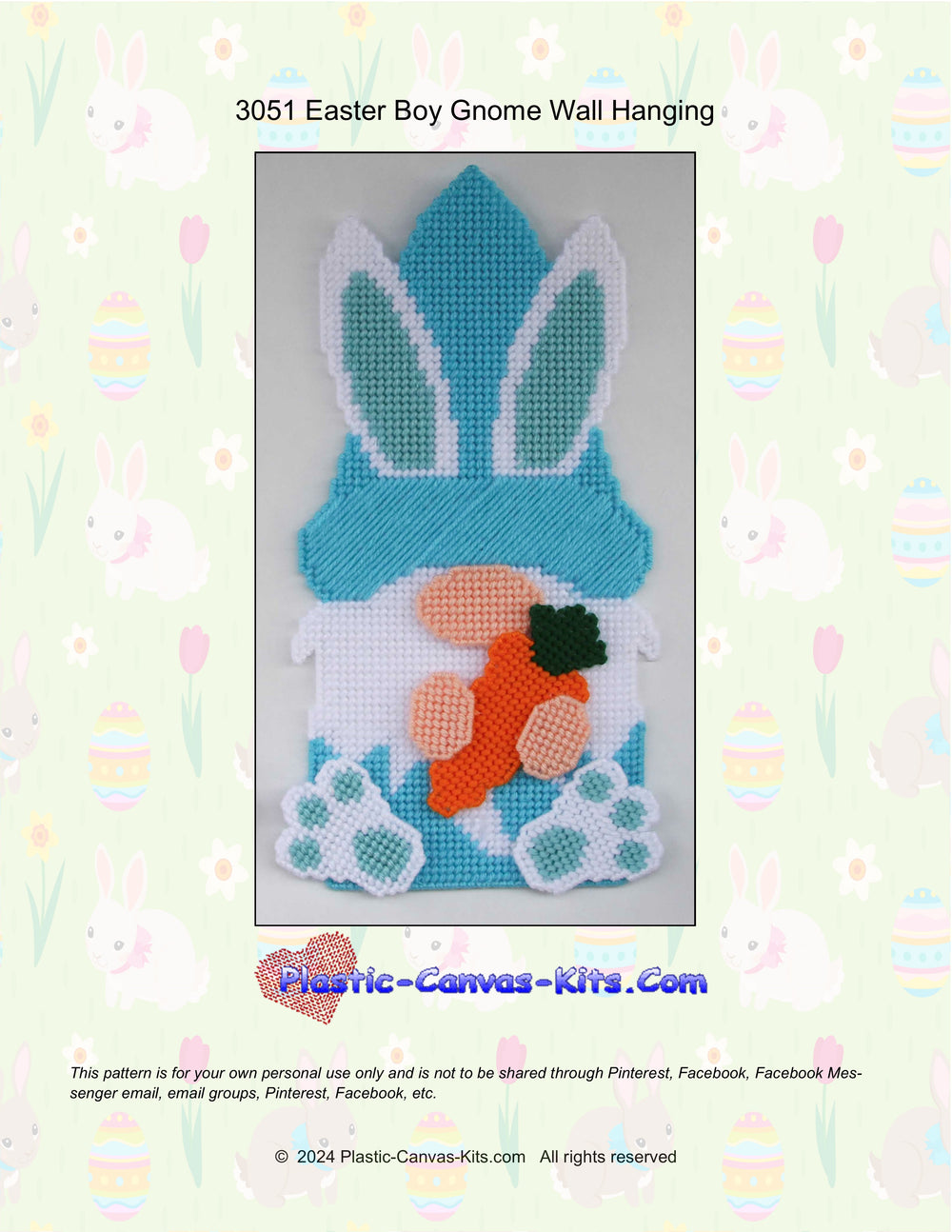 Easter Boy Gnome Wall Hanging