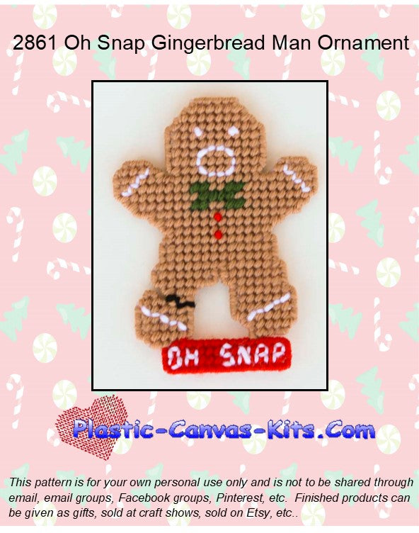 Oh Snap Gingerbread Man Christmas Ornament