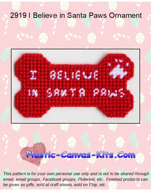 I Believe in Santa Paws Christmas Ornament