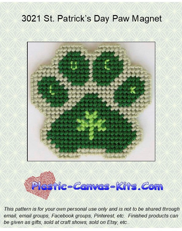 St. Patrick's Day Paw Magnet