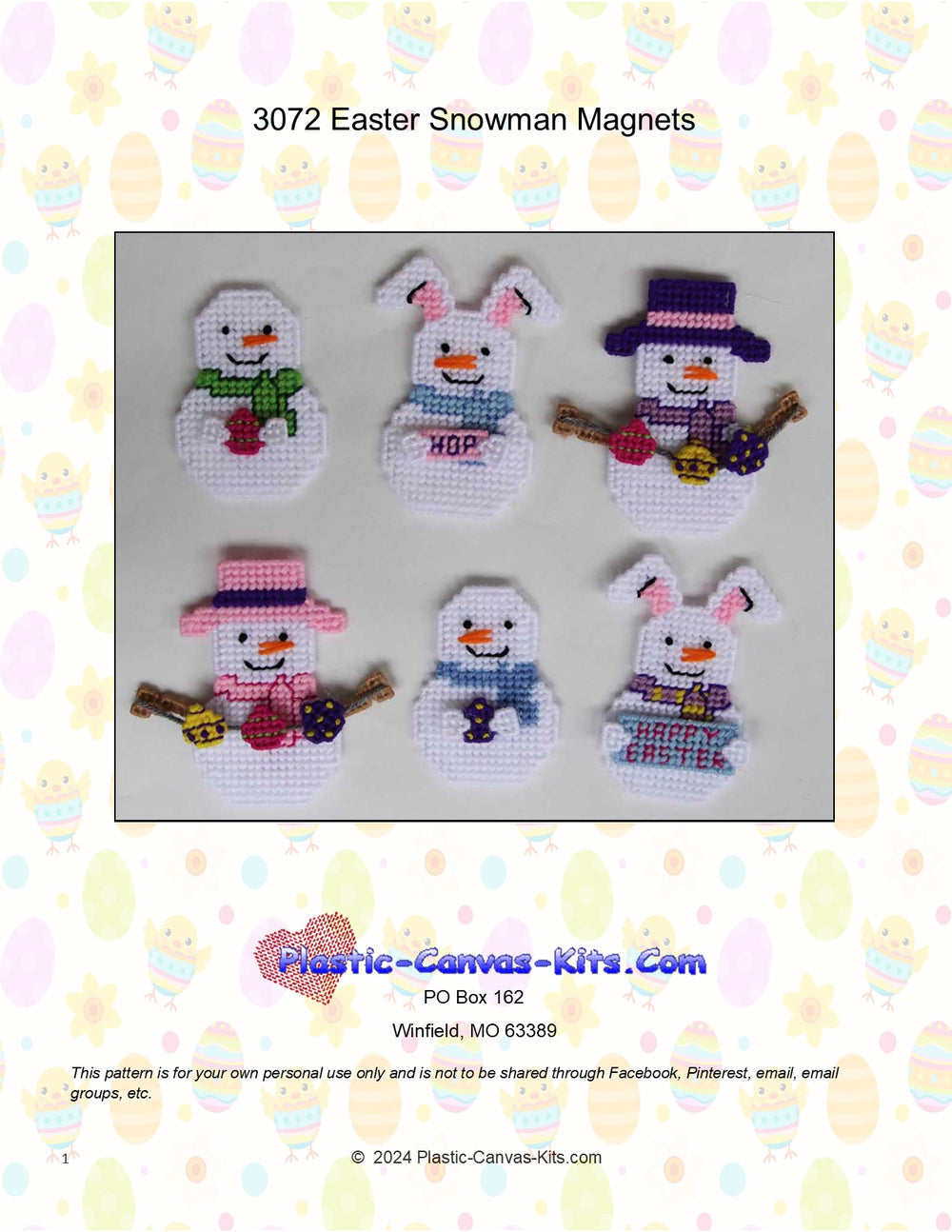 Easter Snowman Magnets