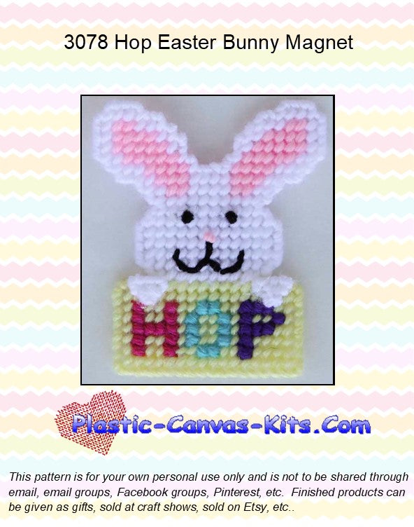 Hop Easter Bunny Magnet