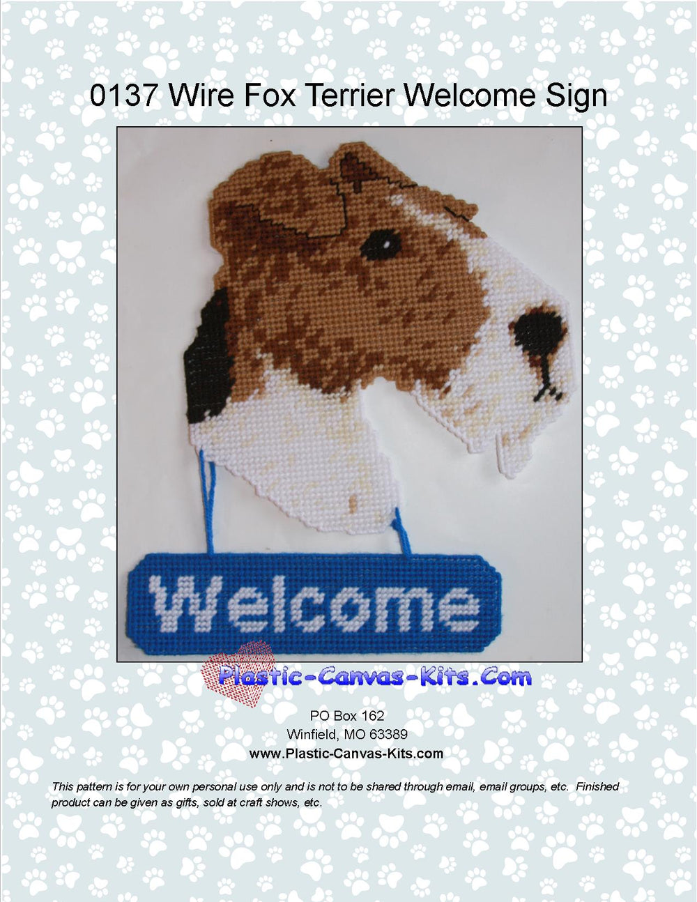 Wire Fox Terrier Welcome Sign