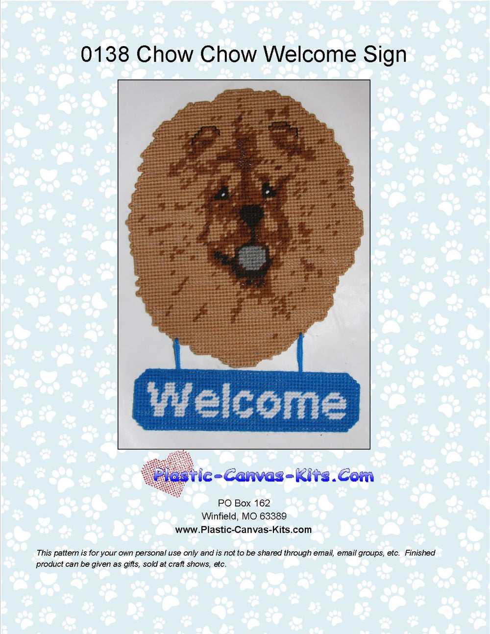 Chow Chow Welcome Sign