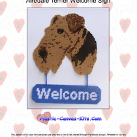 Airedale Terrier Welcome Sign
