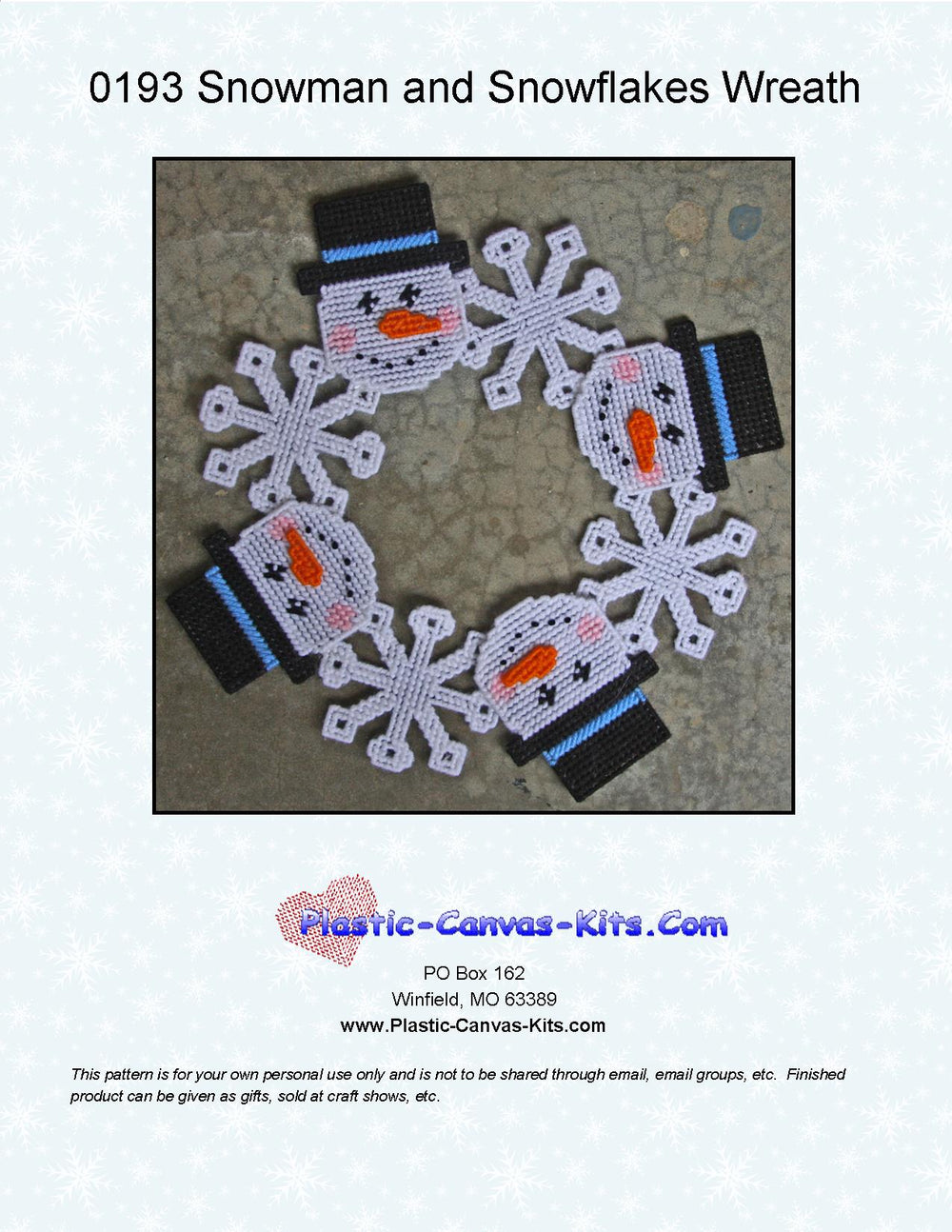 Snowman and Snowflakes Wreath