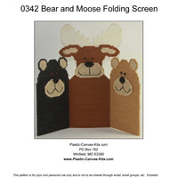 Bear and Moose Folding Screen