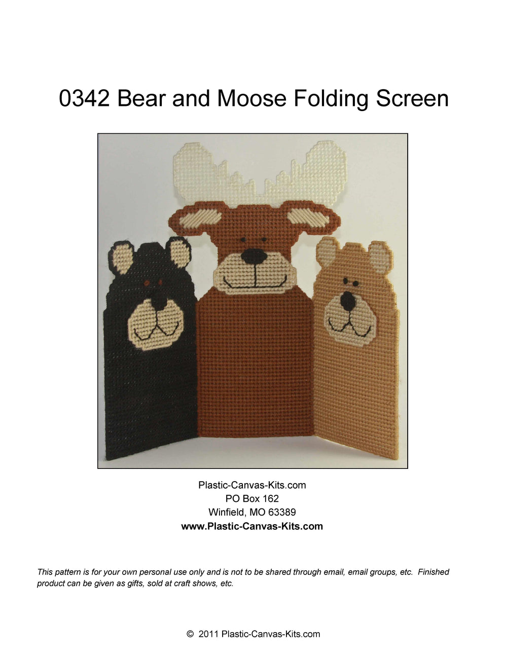Bear and Moose Folding Screen