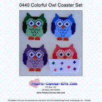Colorful Owls Coaster Set