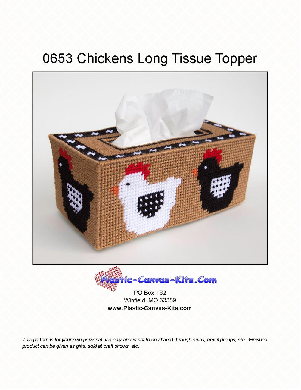 Chickens Long Tissue Topper