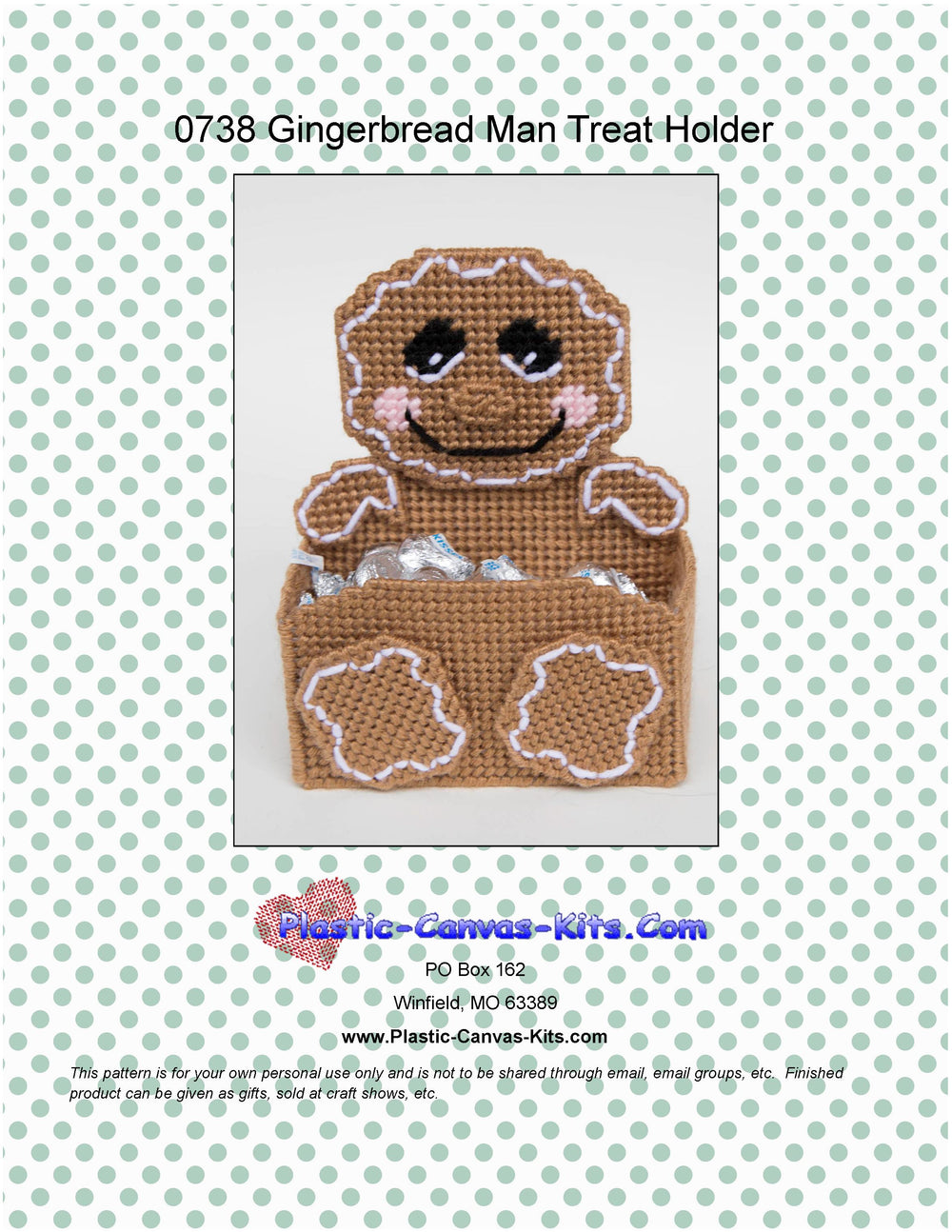 Christmas Gingerbread Man Treat Holder