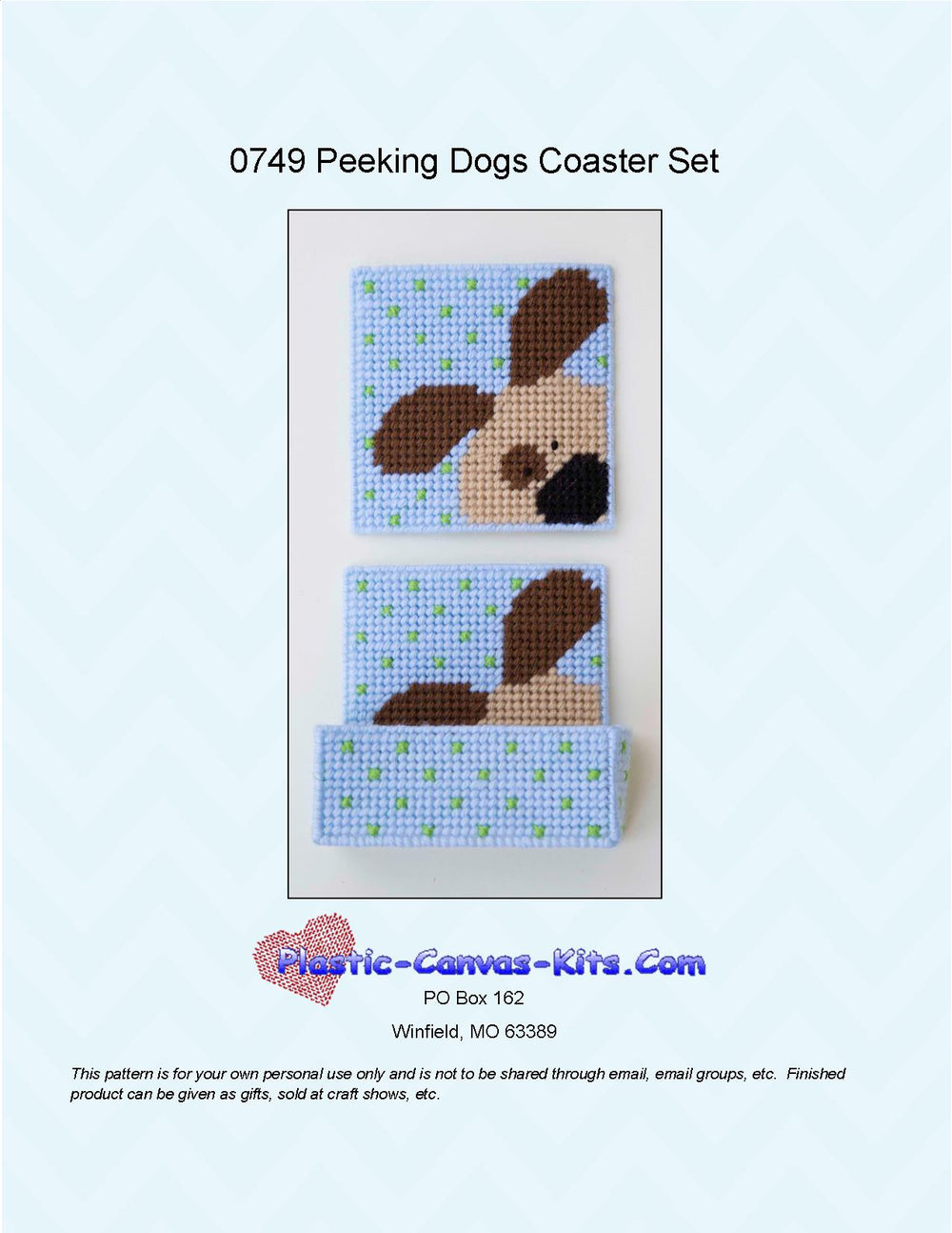 Peeking Dogs Coaster Set