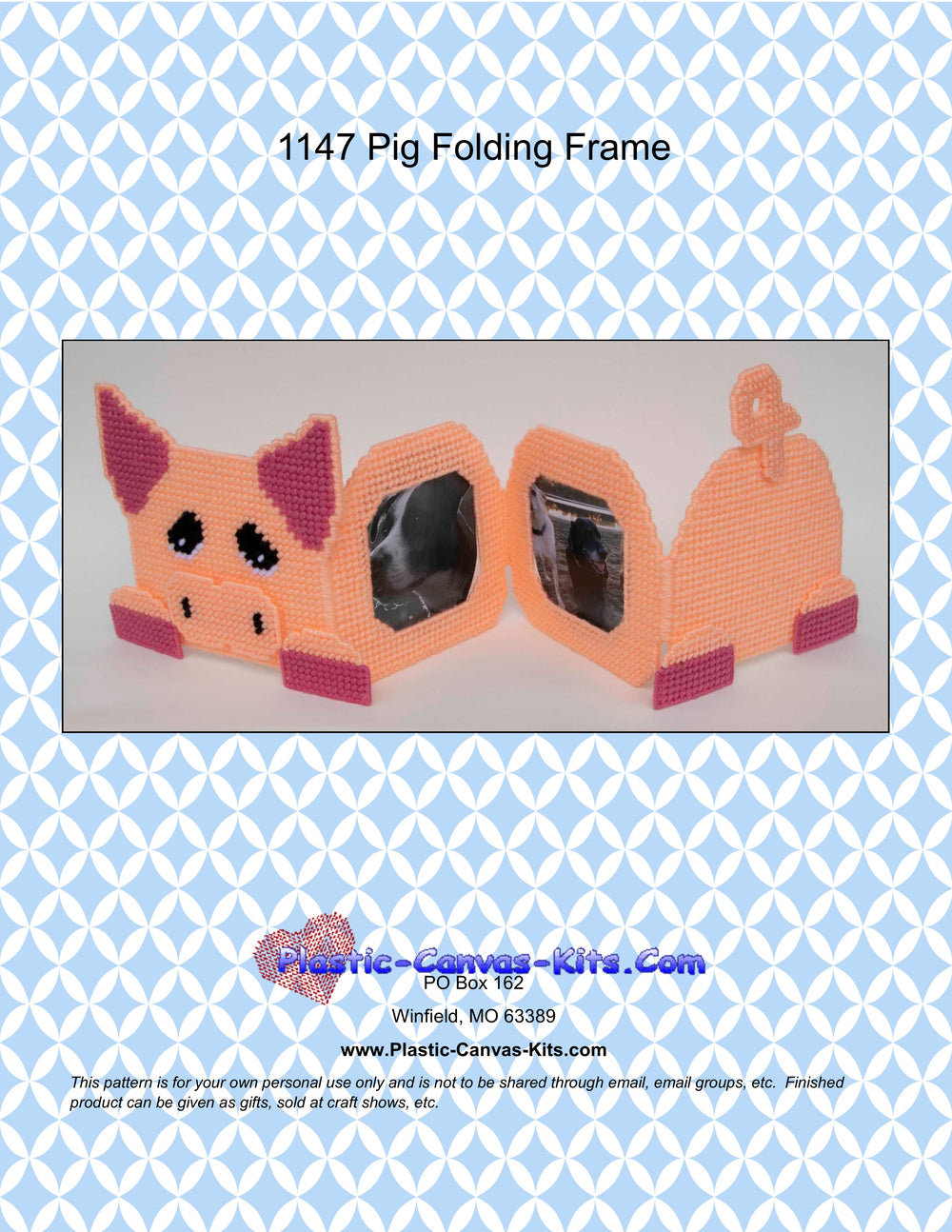 Pig Folding Picture Frame