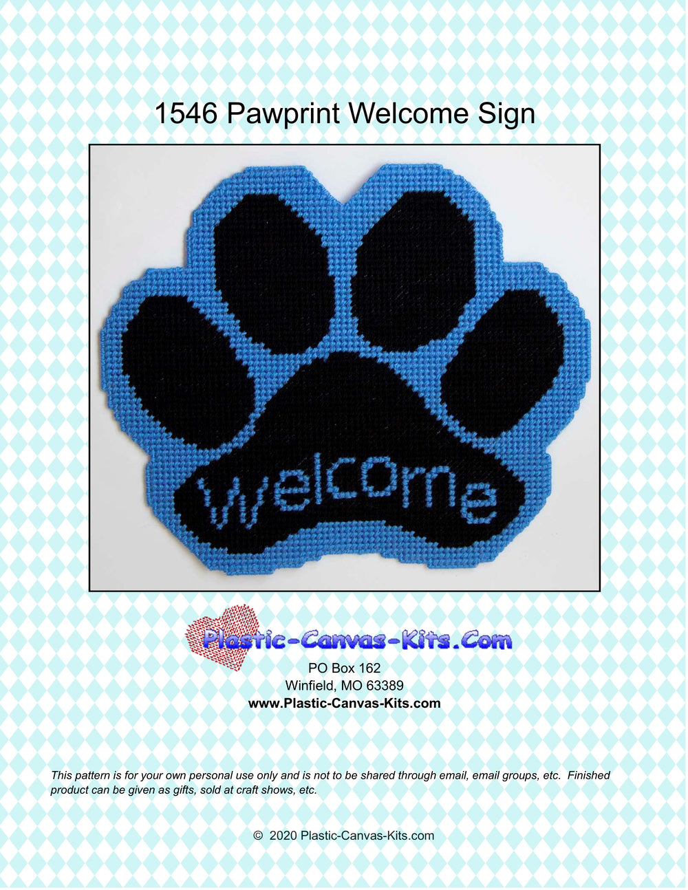 Pawprint Welcome Sign