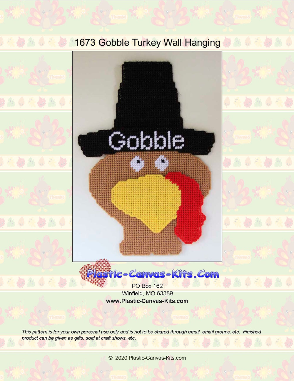 Thanksgiving Gobble Turkey Wall Hanging
