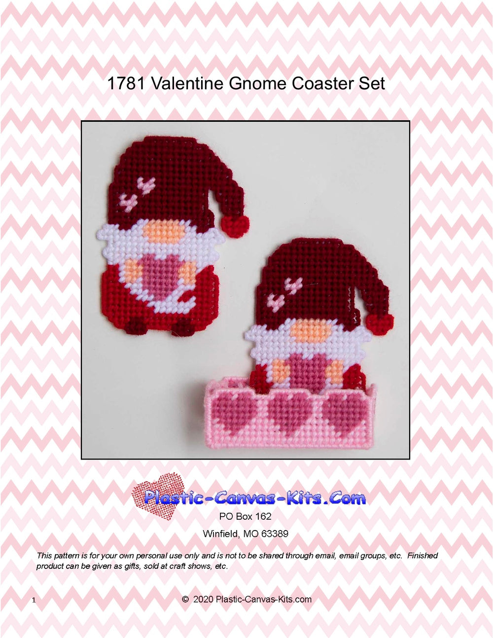 Valentine's Day Gnome Coaster Set