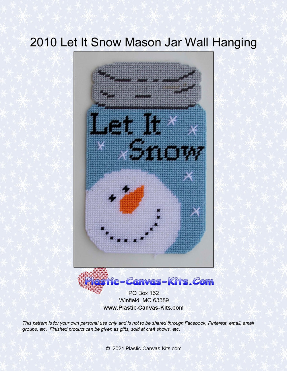 Let it Snow Mason Jar Wall Hanging
