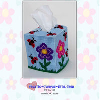 Flowers and Ladybugs Tissue Topper