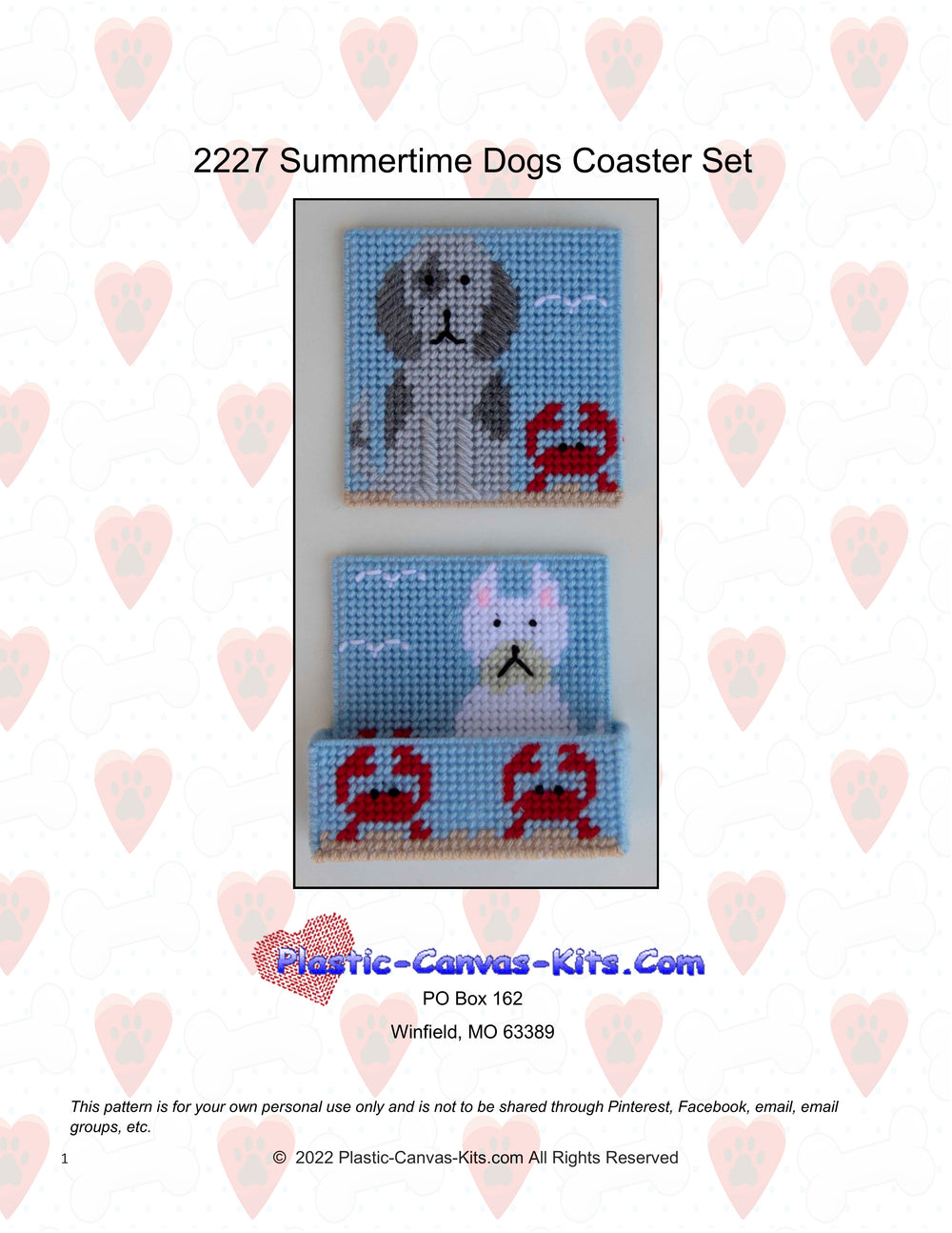 Summertime Dogs Coaster Set