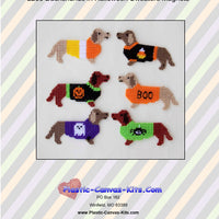 Dachshunds in Halloween Sweaters Magnet Set
