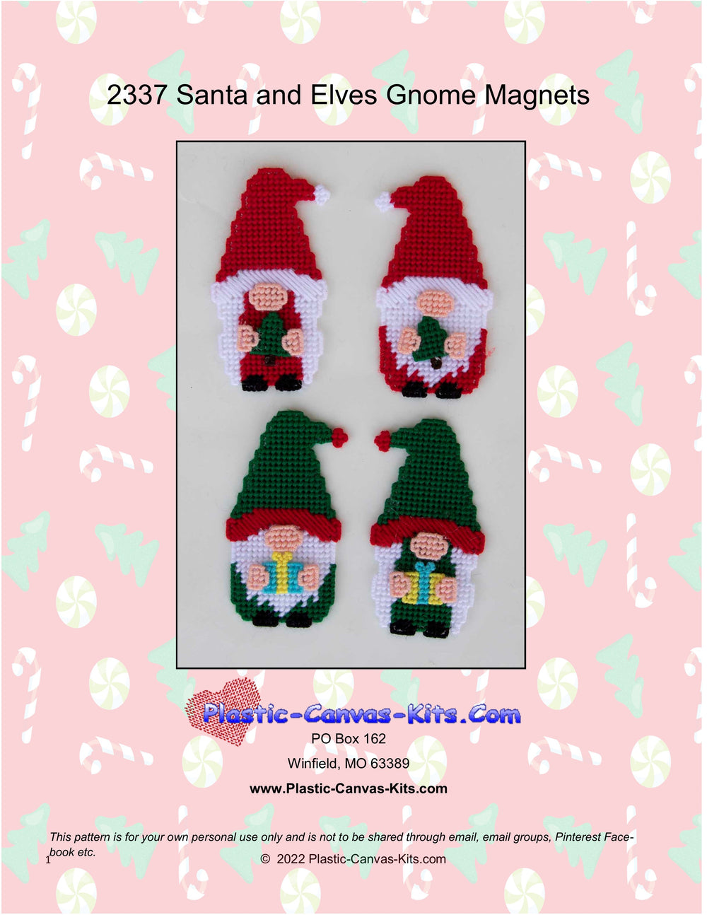 Santa and Elf Gnome Magnets