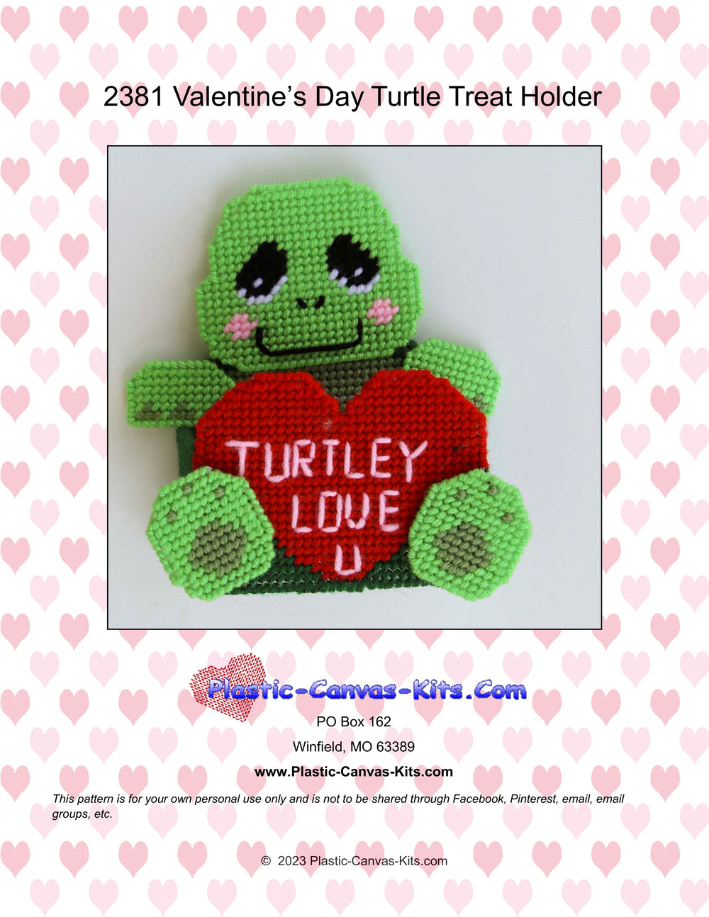 Valentine's Day Turtle Treat Holder