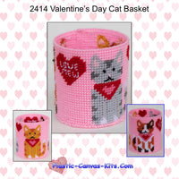 Valentine's Day Cats Basket