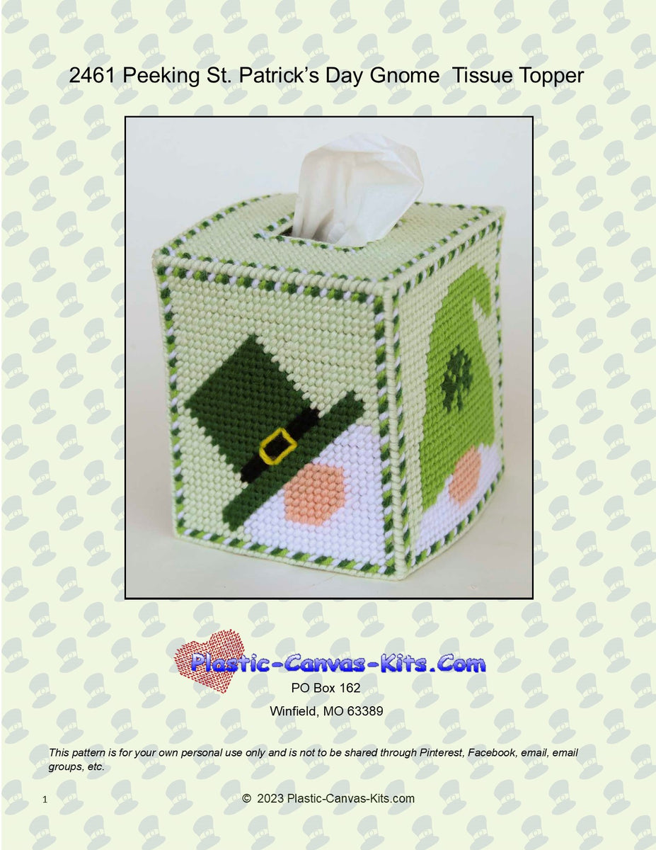 Peeking St. Patrick's Day Gnome Tissue Topper