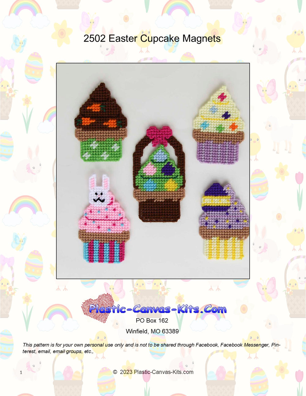 Easter Cupcake Magnets