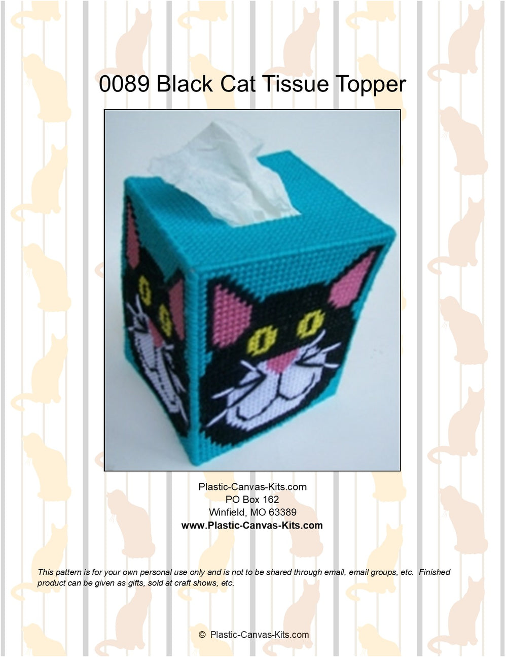 Black Cat Tissue Topper
