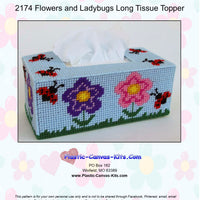 Flowers and Ladybugs Long Tissue Topper