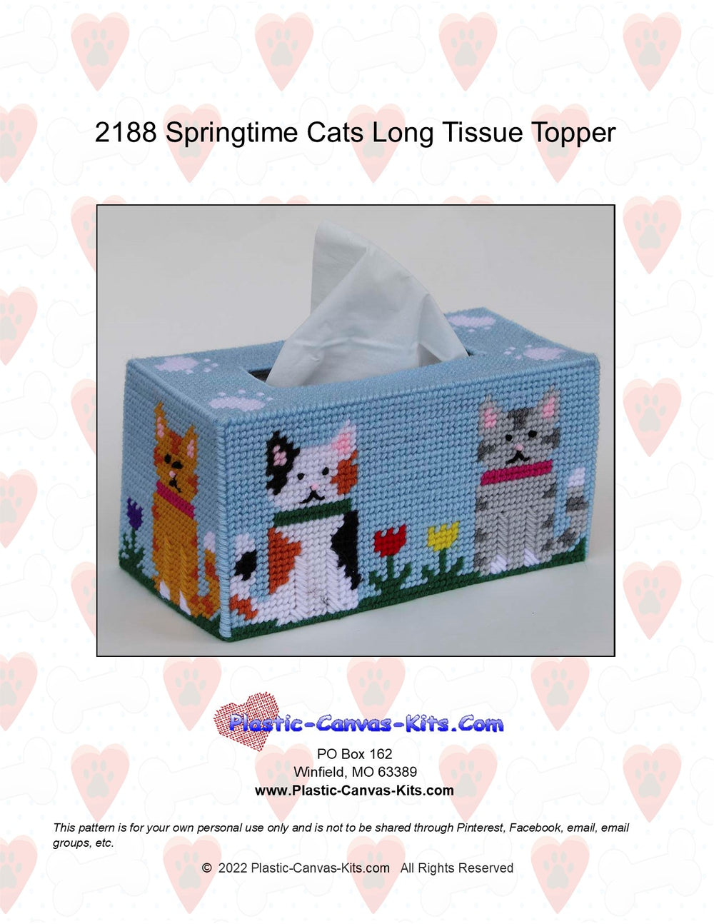 Springtime Cats Long Tissue Topper