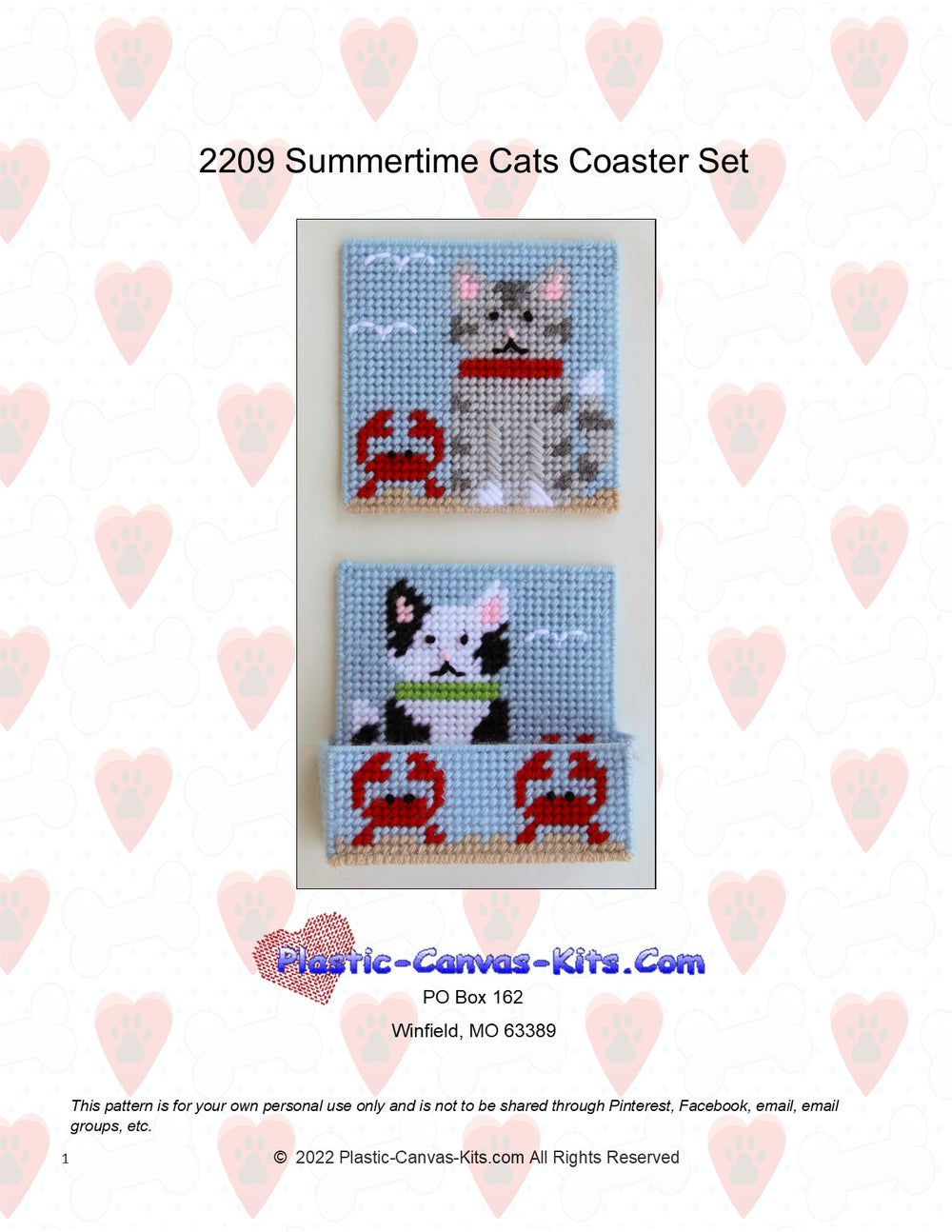 Summertime Cats Coaster Set