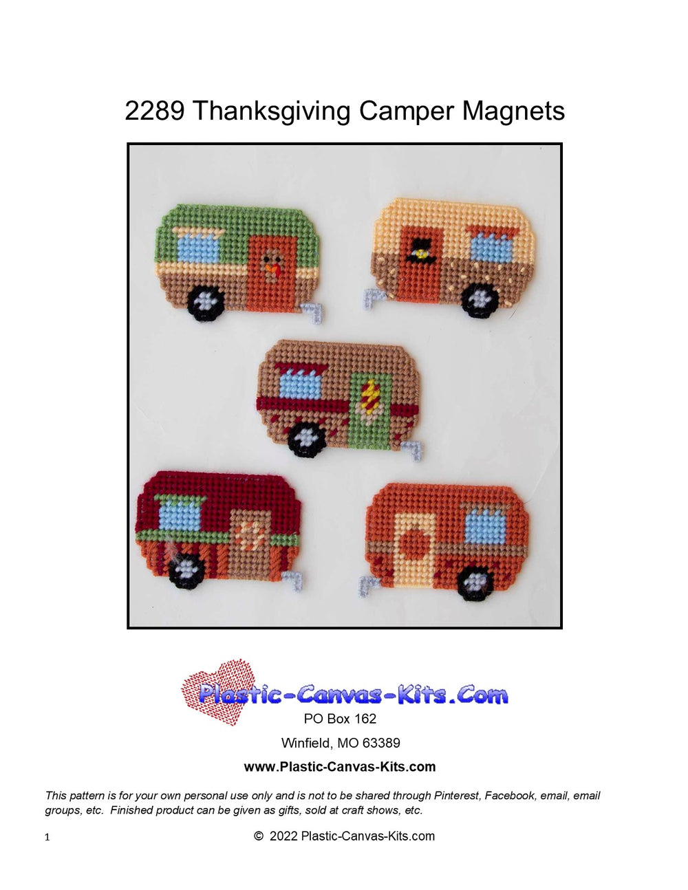 Thanksgiving Camper Magnets