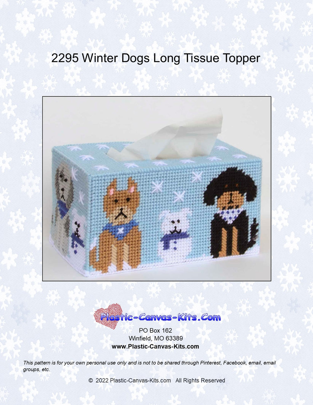 Winter Dogs Long Tissue Topper