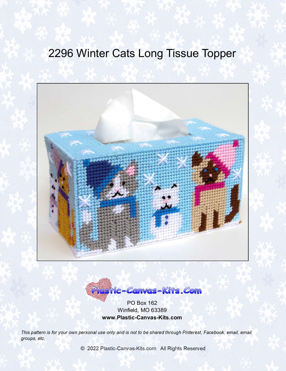 Winter Cats Long Tissue Topper