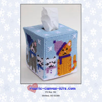 Winter Cats Boutique Tissue Topper