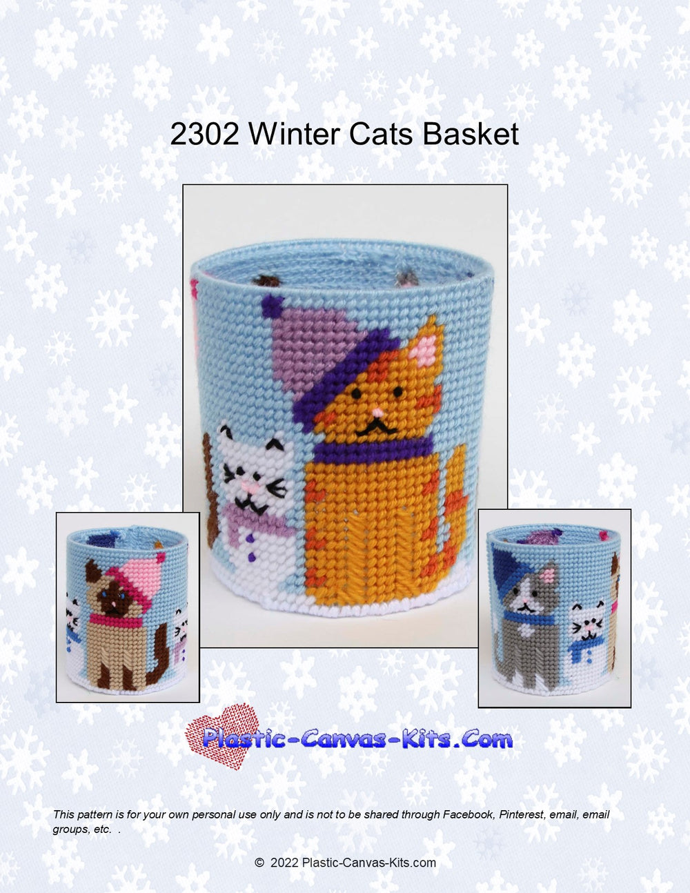 Winter Cats Basket