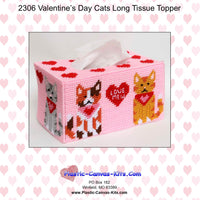 Valentine's Day Cats Long Tissue Topper