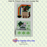 St. Patrick's Day Cat Coaster Set