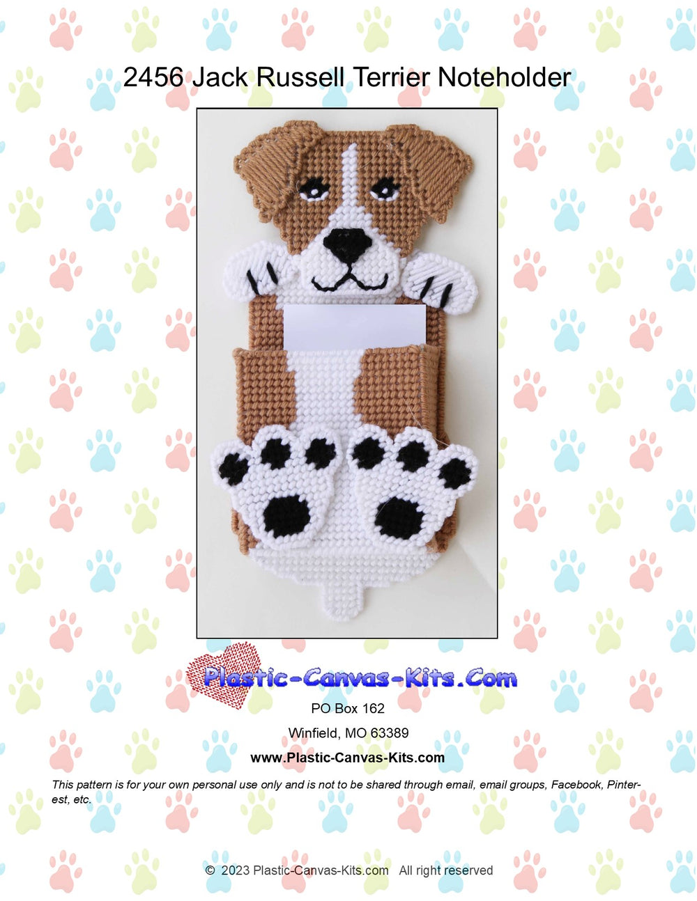 Jack Russell Terrier Note Holder