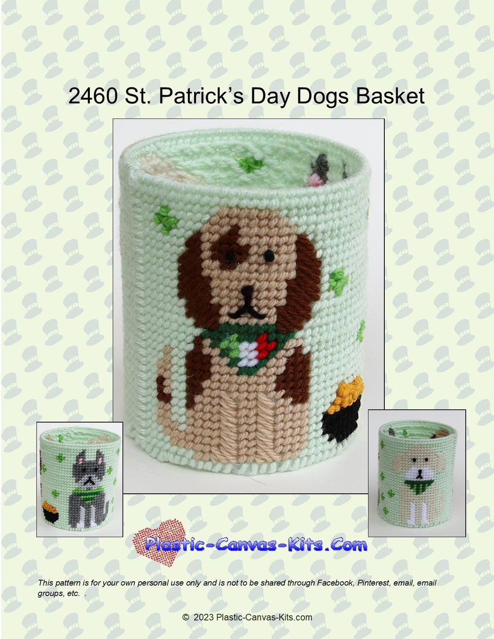 St. Patrick's Day Dogs Basket