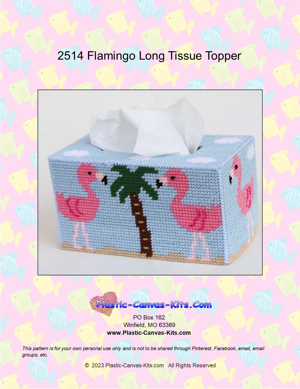 Flamingos Long Tissue Topper