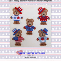 Teddy Bears in Patriotic Sweaters Magnets