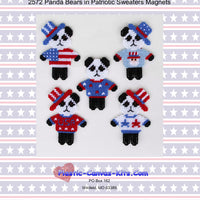 Panda Bears in Patriotic Sweaters Magnets
