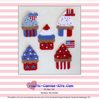 Patriotic Cupcake Magnets