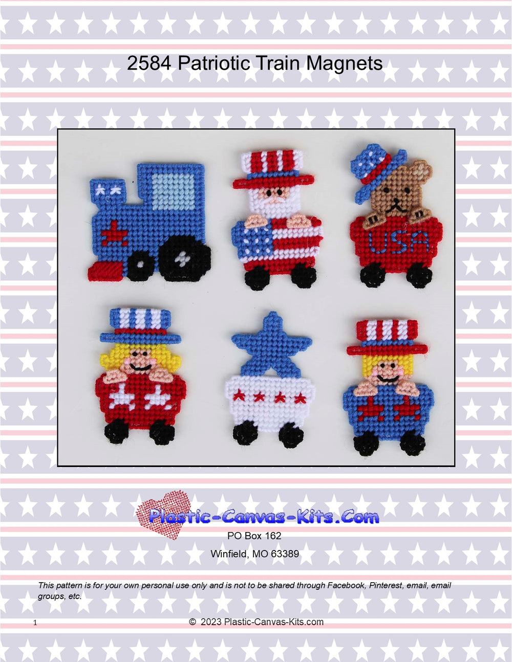 Patriotic Train Magnets